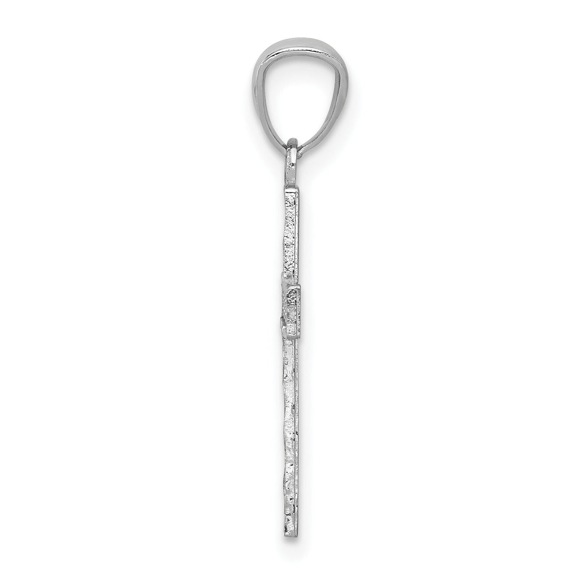 14k White Gold Cross Pendant-XR1206