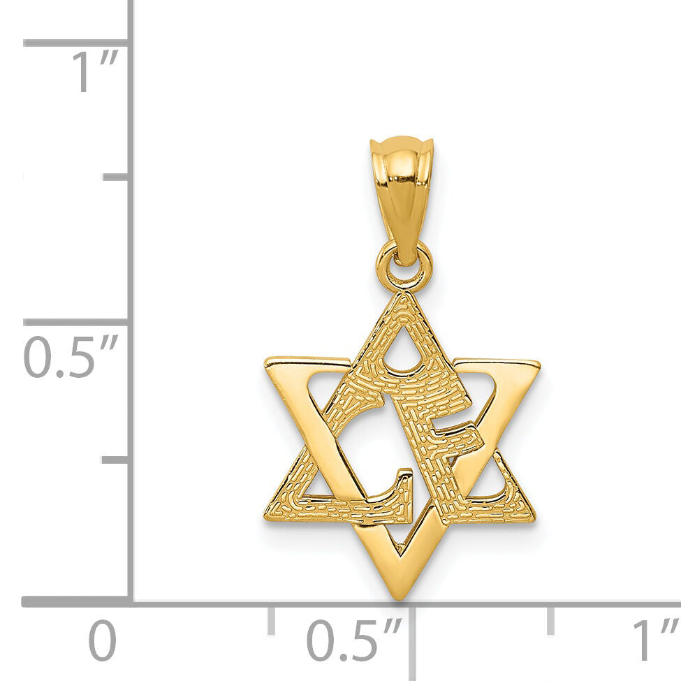 14k Star of David Pendant-XR1212