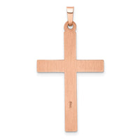 14k Rose Gold Rhodium Cross Pendant-XR1214
