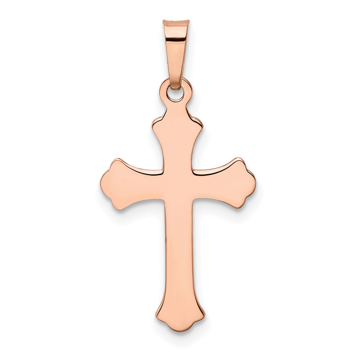 14k Rose Gold Cross Pendant-XR1229