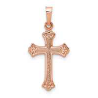 14k Rose Gold Cross Pendant-XR1229