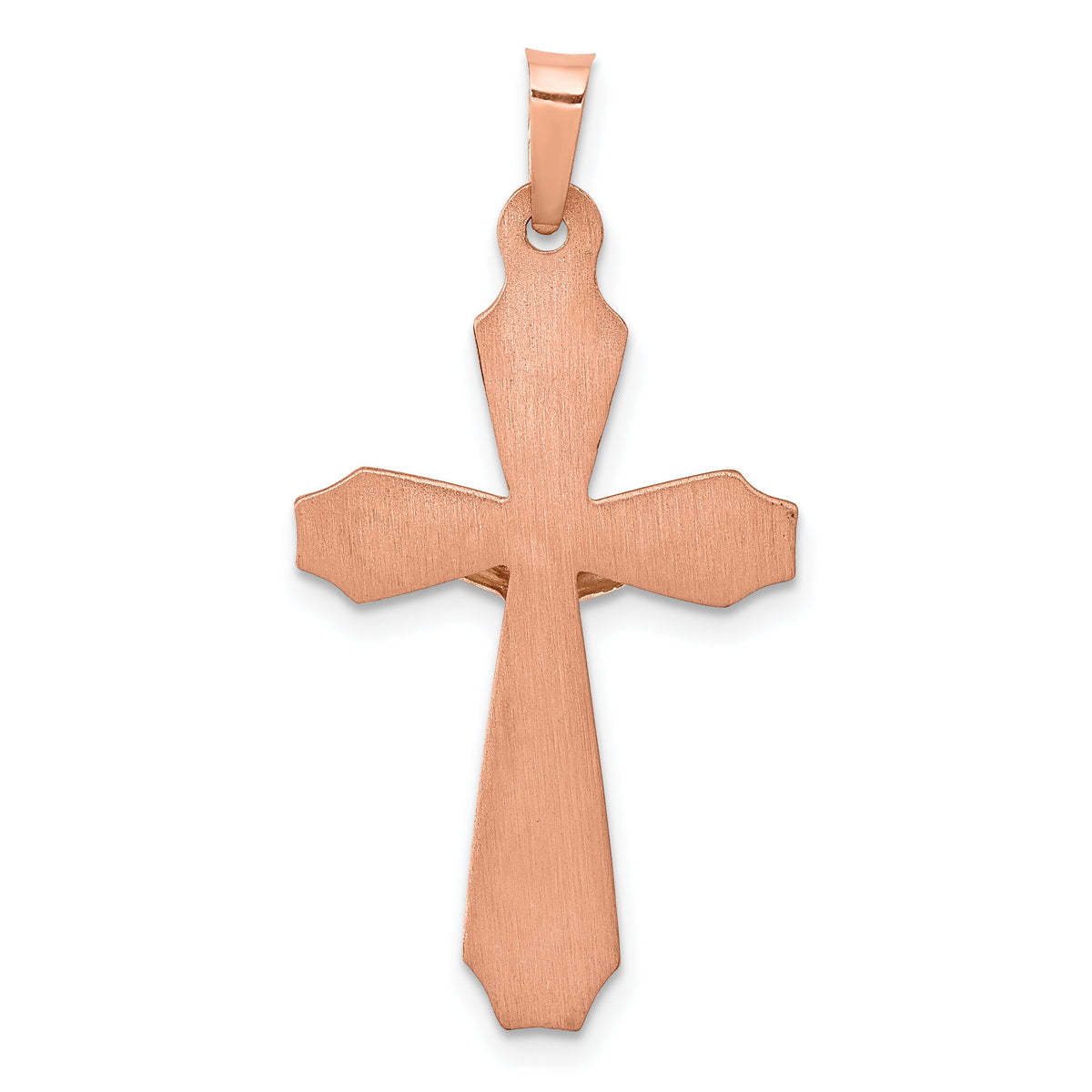 14k Two-tone Hollow Crucifix Pendant-XR1234