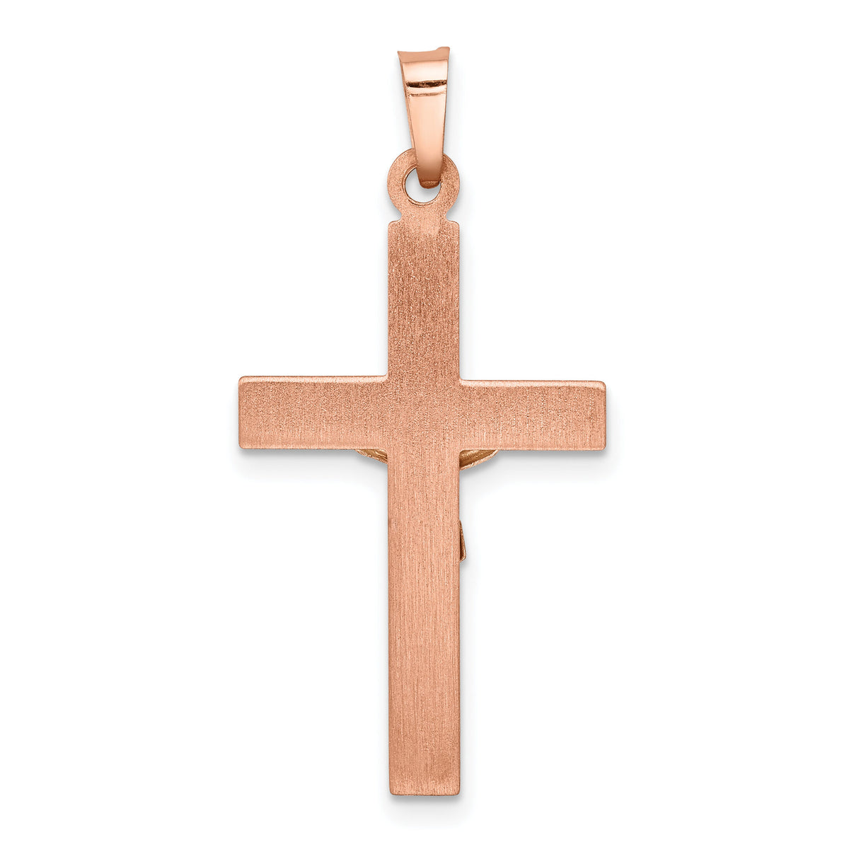 14k Two-tone Gold Hollow Crucifix Pendant-XR1235