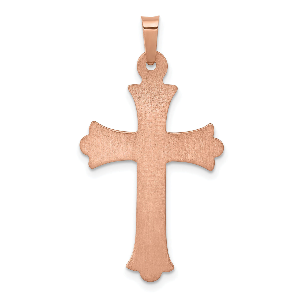 14k Two-tone Hollow Crucifix Pendant-XR1236
