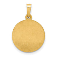 14k Polished and Satin Sacred Heart of Jesus Medal Hollow Pendant-XR1237