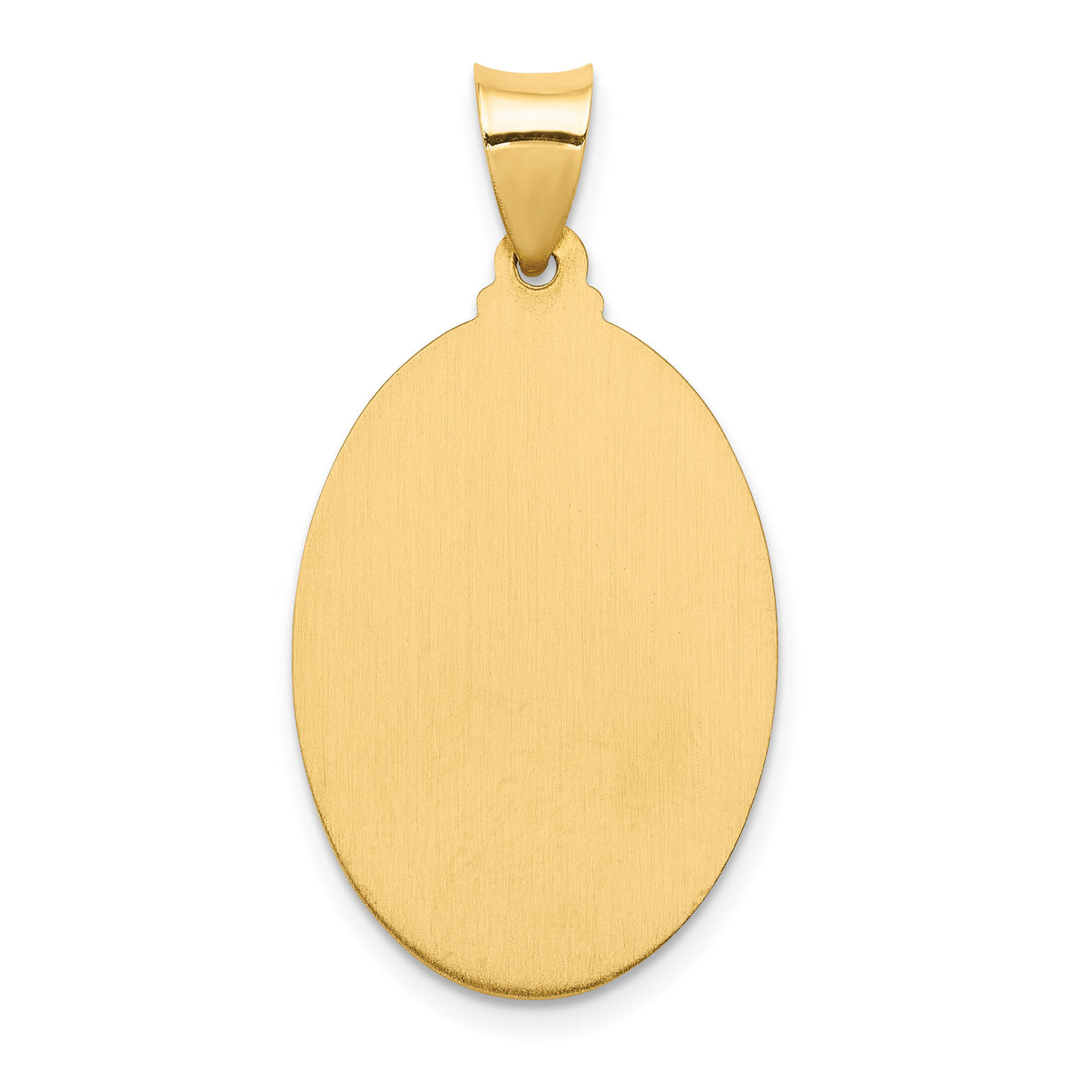 14k Polished and Satin Sacred Heart of Jesus Medal Hollow Pendant-XR1239