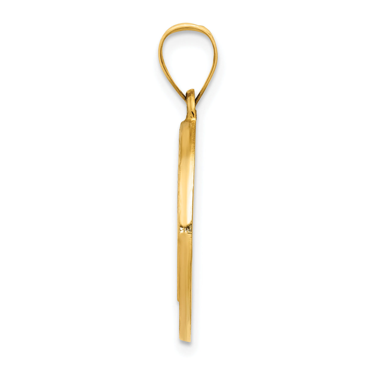 14k Polished and Satin St Benedict Hollow Medal Pendant-XR1241
