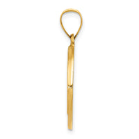 14k Polished and Satin St Benedict Hollow Medal Pendant-XR1241