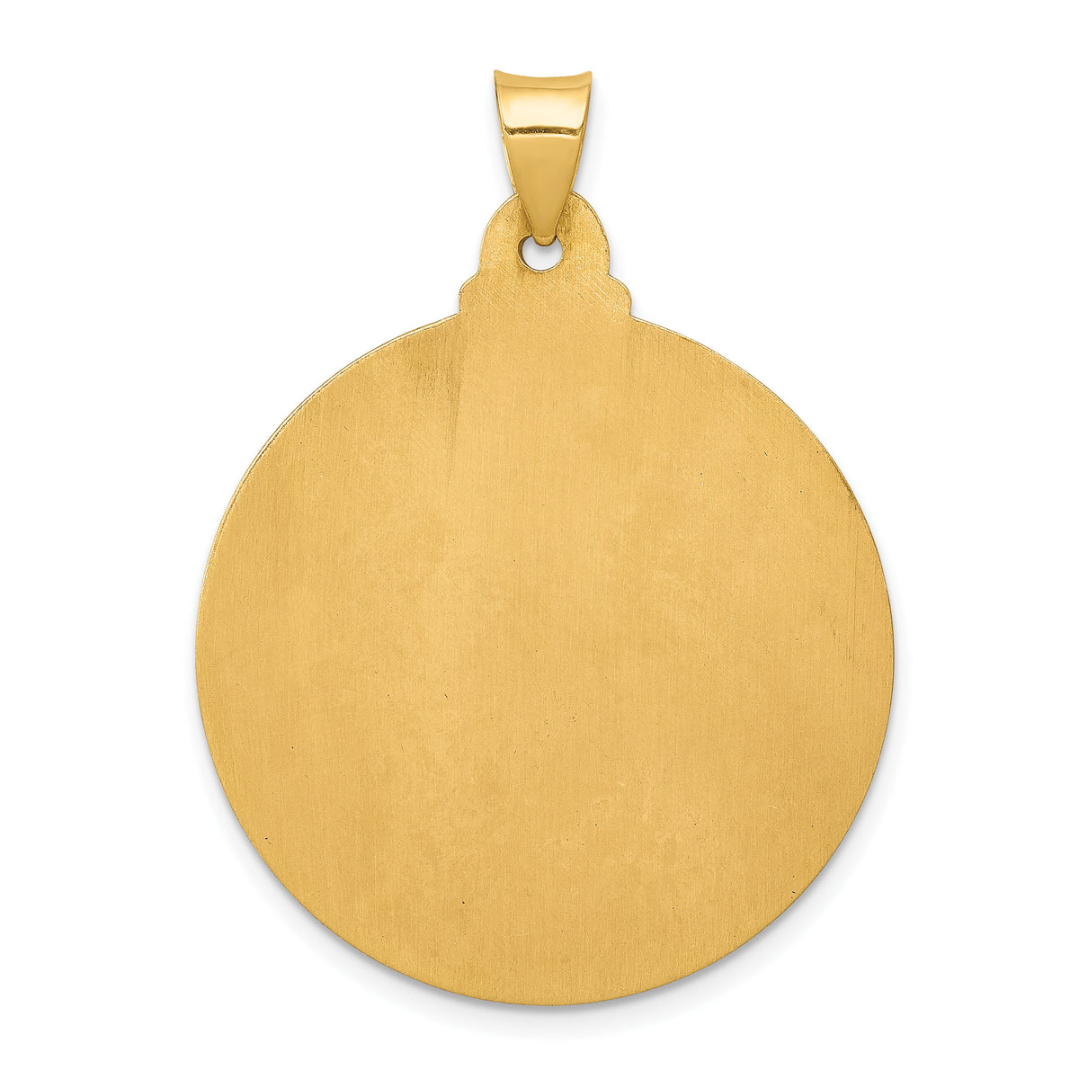 14k Polished and Satin Face of Jesus Medal Hollow Pendant-XR1242