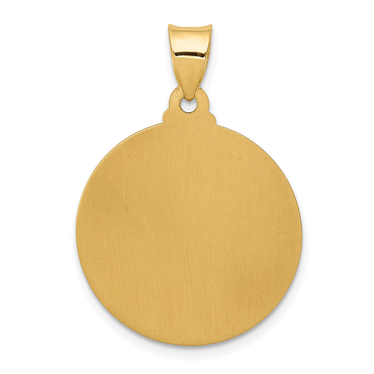 14k Polished and Satin Face of Jesus Medal Hollow Pendant-XR1243