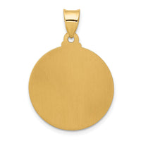 14k Polished and Satin Face of Jesus Medal Hollow Pendant-XR1243