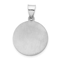 14K White Gold Lady of Guadalupe Medal Hollow Pendant-XR1246