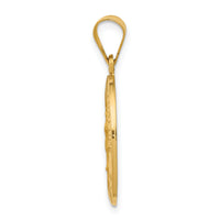 14k Polished and Satin Our Lady Guadalupe Medal Hollow Pendant-XR1250