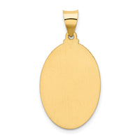 14k Polished and Satin Our Lady Guadalupe Medal Hollow Pendant-XR1251