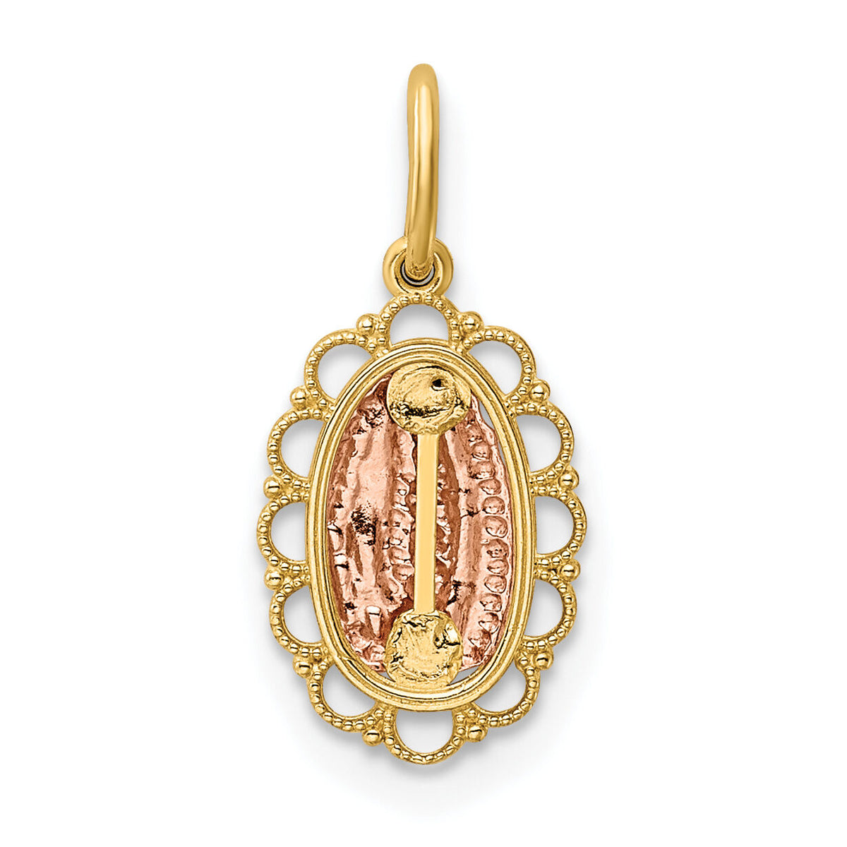 14k Two-tone Guadalupe Pendant-XR1252