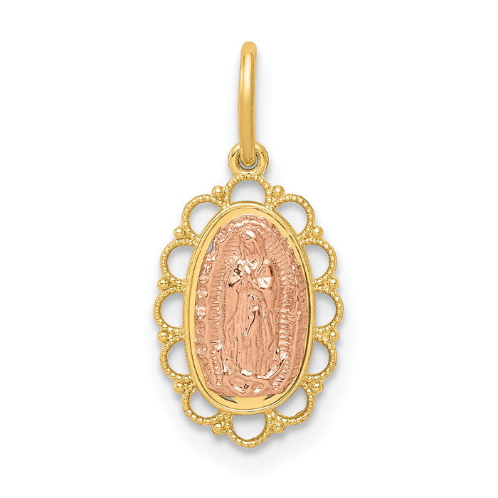 14k Two-tone Guadalupe Pendant-XR1252