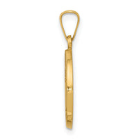 14k Polished and Satin Our Lady Fatima Medal Hollow Pendant-XR1253