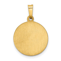 14k Polished and Satin Our Lady Fatima Medal Hollow Pendant-XR1253