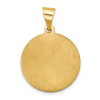 14k Polished and Satin Our Lady of Lourdes Medal Hollow Pendant-XR1254