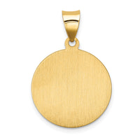 14k Polished/Satin Our Lady Perpetual Help Medal Hollow Pendant-XR1255
