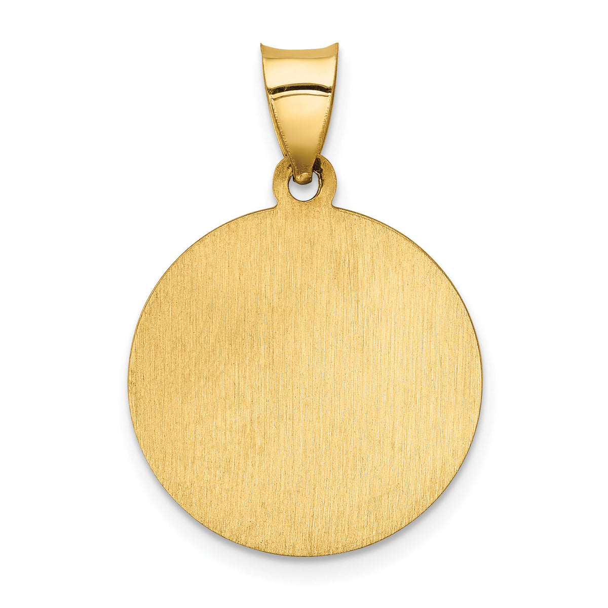 14k Polished and Satin Our Lady of Sorrows Medal Hollow Pendant-XR1258