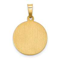 14k Polished and Satin Caridad Del Cobre Medal Hollow Pendant-XR1259