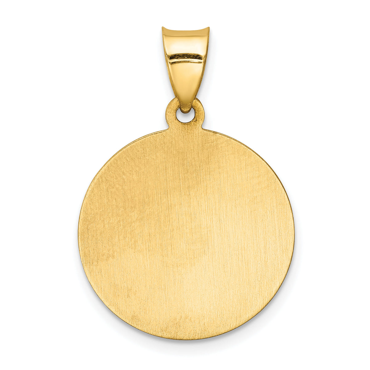 14k Polished and Satin Caridad del Cobre Medal Hollow Pendant-XR1260
