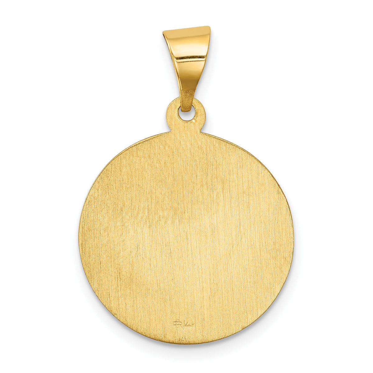 14k Polished and Satin Sacred Heart of Mary Medal Hollow Pendant-XR1262