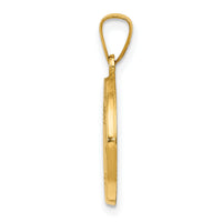 14k Polished and Satin Our Guardian Angel Medal Hollow Pendant-XR1279