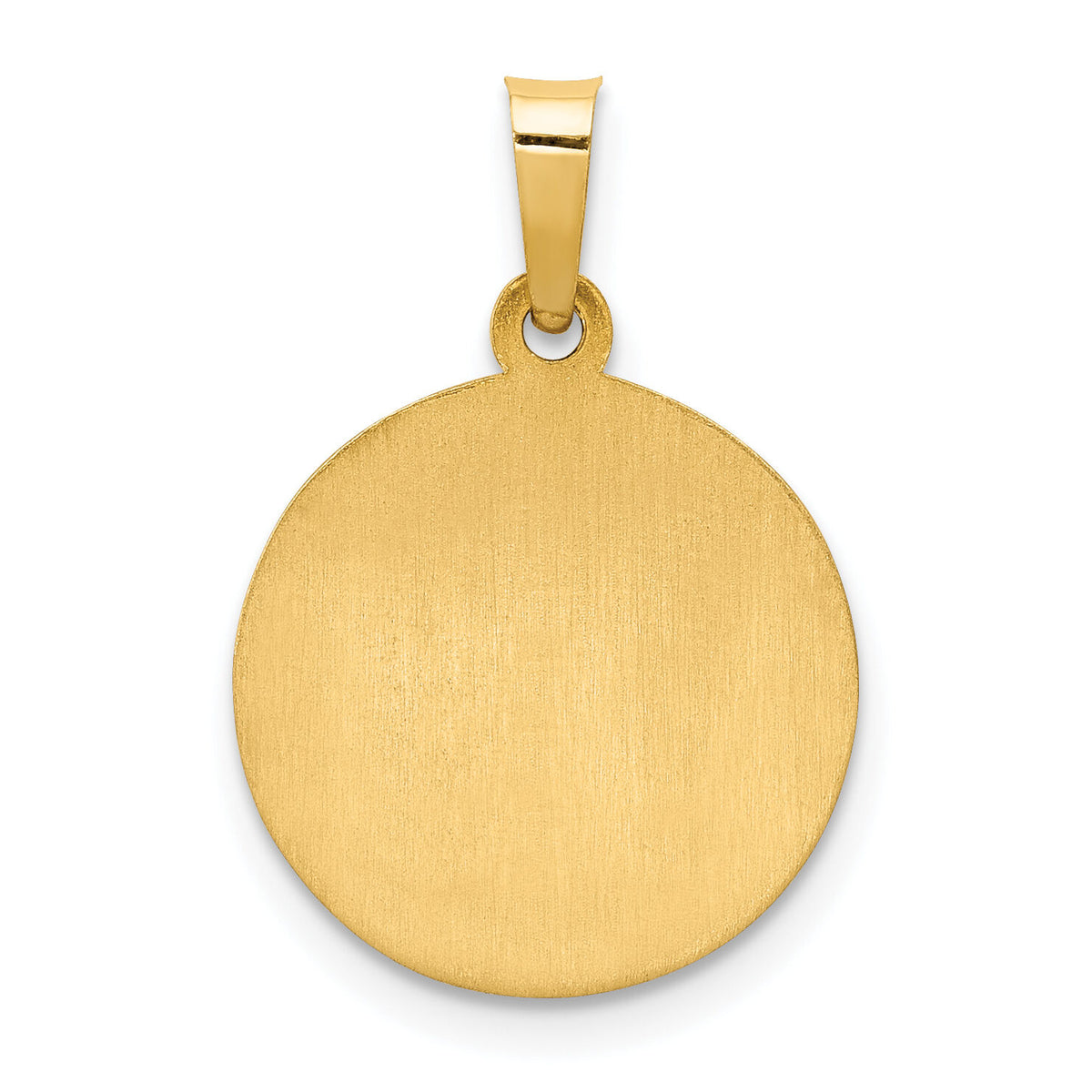 14k Polished and Satin Our Guardian Angel Medal Hollow Pendant-XR1279