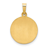 14k Polished and Satin Our Guardian Angel Medal Hollow Pendant-XR1279
