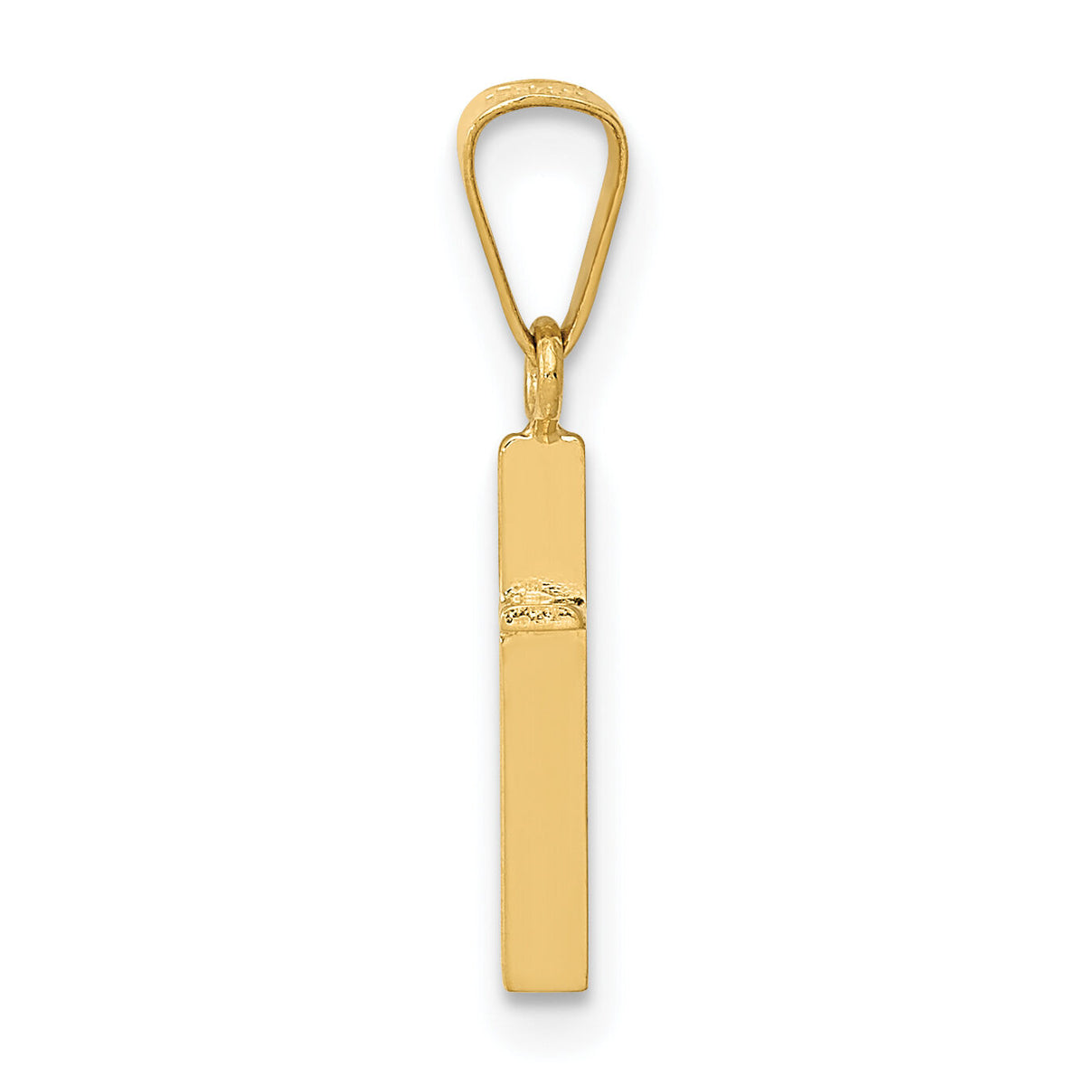 14k Polished Cross Pendant-XR128