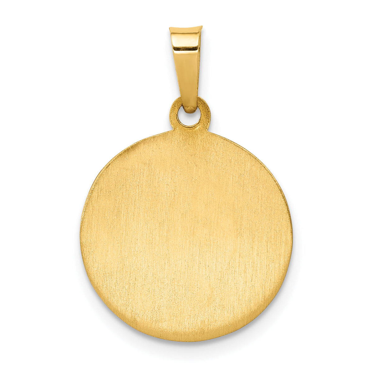 14k Polished and Satin St. Andrew Medal Hollow Pendant-XR1284