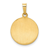 14k Polished and Satin St. Andrew Medal Hollow Pendant-XR1284