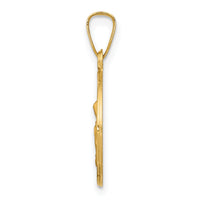 14k Polished and Satin St. Anne Medal Hollow Pendant-XR1285