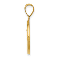 14k Polished and Satin St. Anne Medal Hollow Pendant-XR1286