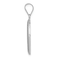 14k White Gold Polished / Satin St. Anthony Medal Hollow Pendant-XR1290