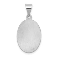 14k White Gold Polished / Satin St. Anthony Medal Hollow Pendant-XR1290