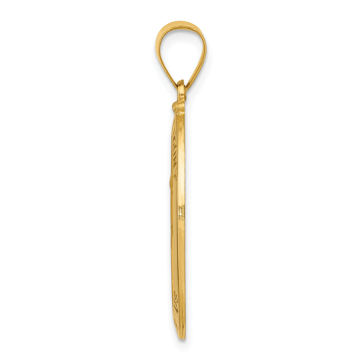 14k Polished and Satin St. Anthony Medal Hollow Pendant-XR1291