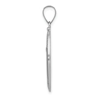 14k White Gold Polished/Satin St. Anthony Medal Hollow Pendant-XR1292