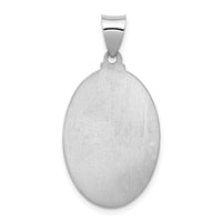 14k White Gold Polished/Satin St. Anthony Medal Hollow Pendant-XR1292