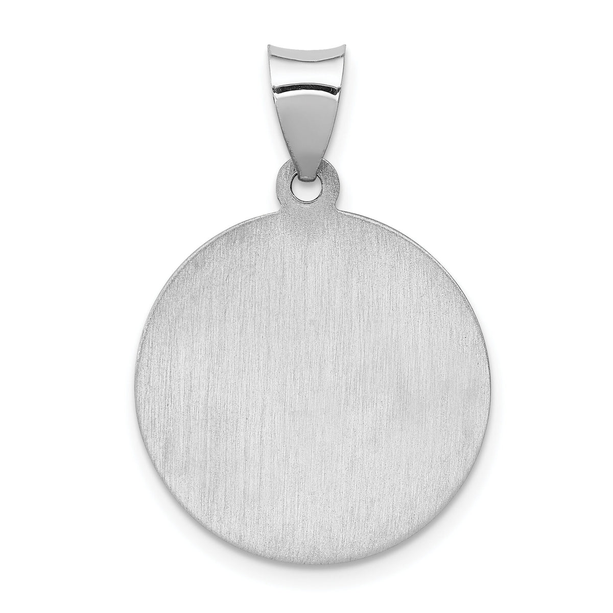 14k White Gold Polished/Satin St. Anthony Medal Hollow Pendant-XR1294