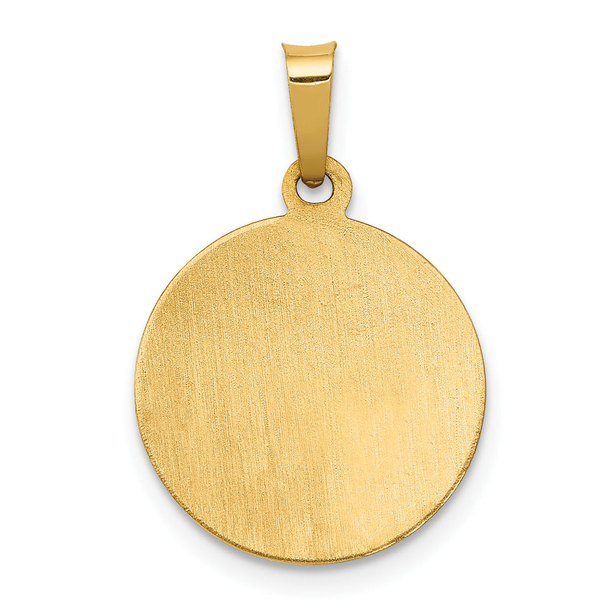 14k Polished and Satin St. Barbara Medal Hollow Pendant-XR1295