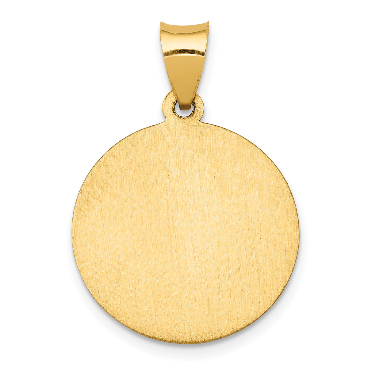 14k Polished and Satin St. Barbara Medal Hollow Pendant-XR1296