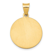 14k Polished and Satin St. Barbara Medal Hollow Pendant-XR1296