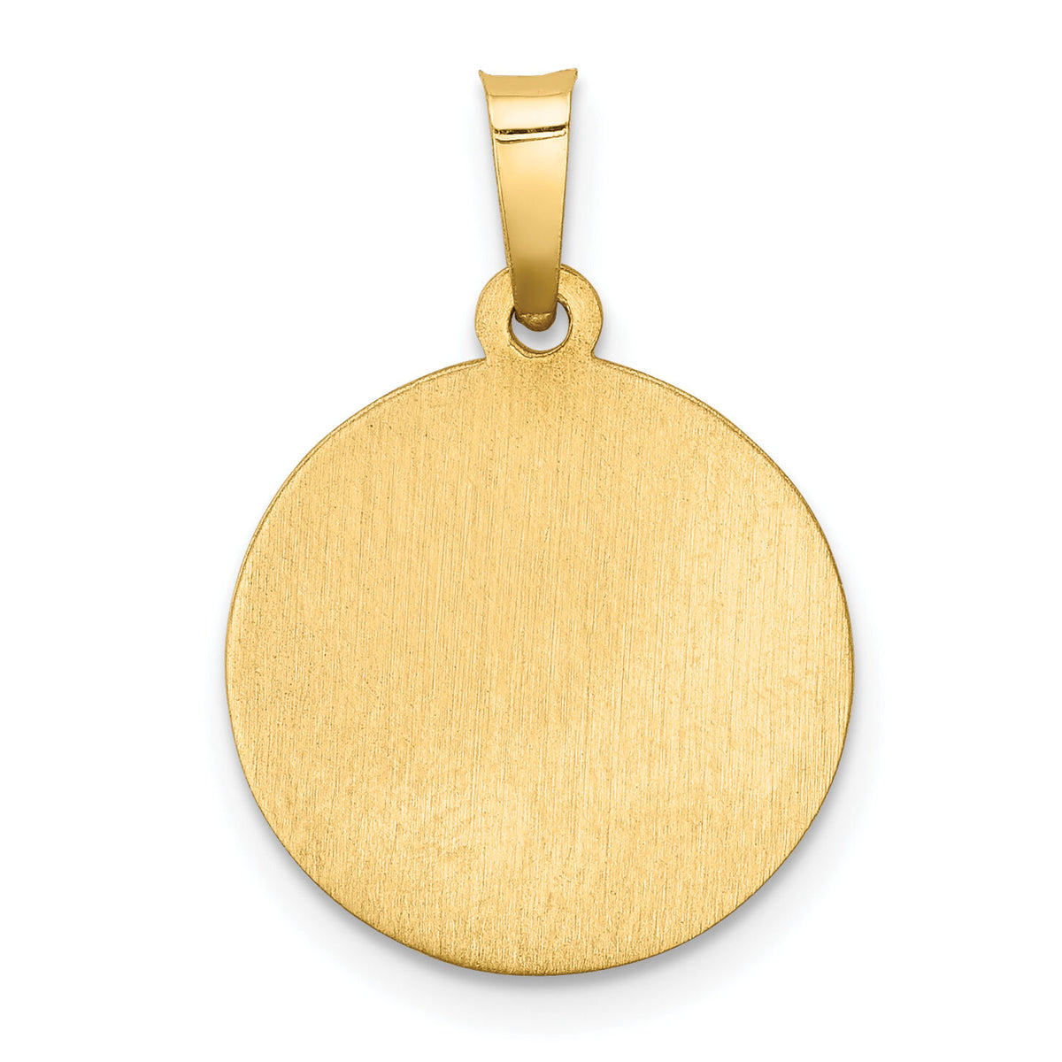 14k Polished and Satin St. Christopher Medal Hollow Pendant-XR1298