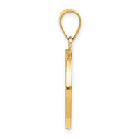 14k Polished and Satin St. Christopher Medal Hollow Pendant-XR1299