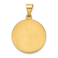 14k Polished and Satin St. Christopher Medal Hollow Pendant-XR1299
