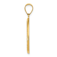 14k Polished and Satin St. Christopher Medal Hollow Pendant-XR1305