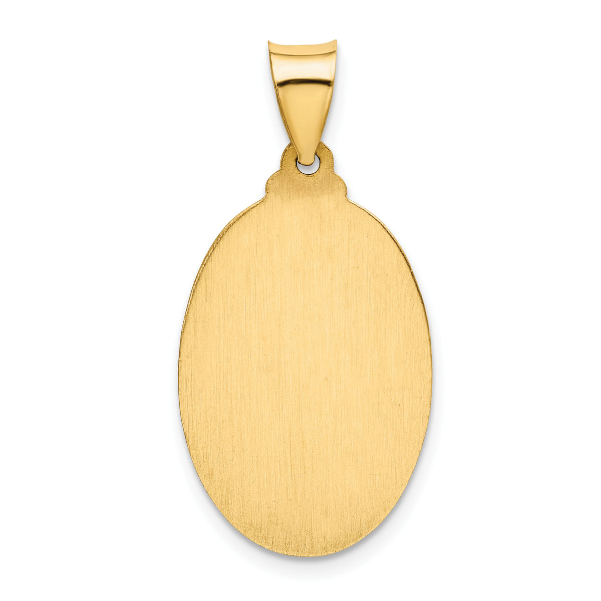 14k Polished and Satin St. Christopher Medal Hollow Pendant-XR1305